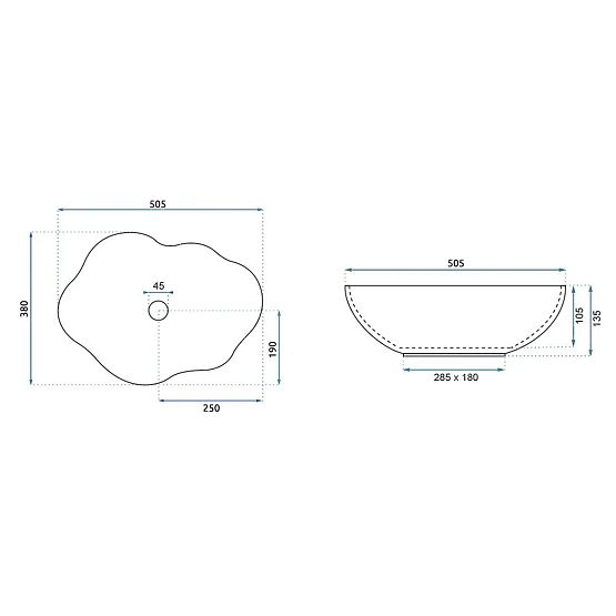 Nadčasové umyvadlo Rea Pearl Akoya