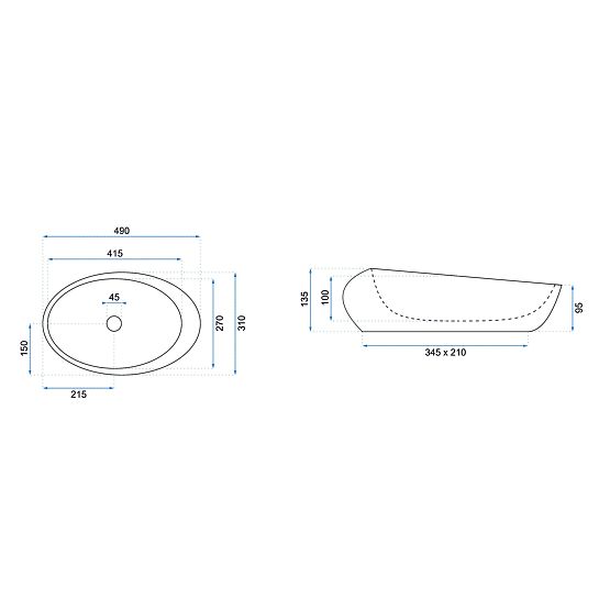 Nadčasové umyvadlo Rea Roxy C Stone L.GREY
