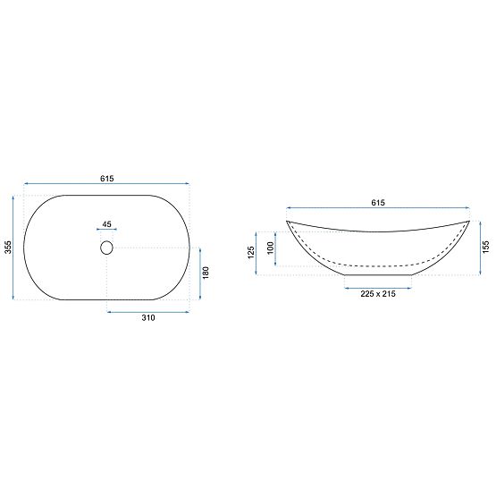 Nadčasové umyvadlo Rea Royal 60