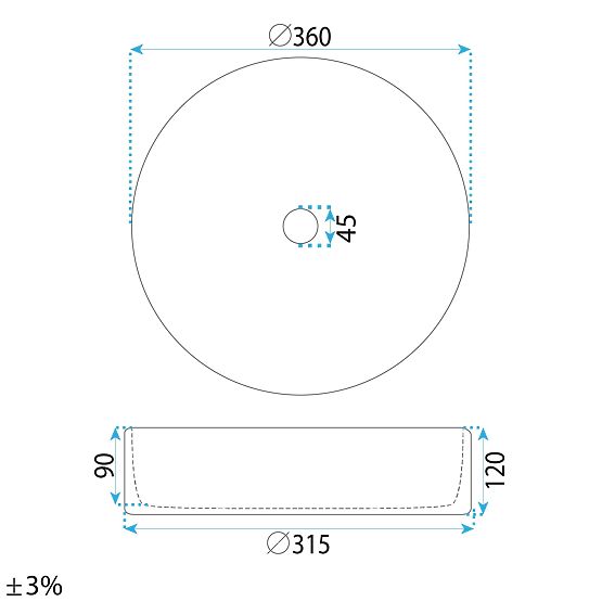 Nadčasové umyvadlo Rea Stefania
