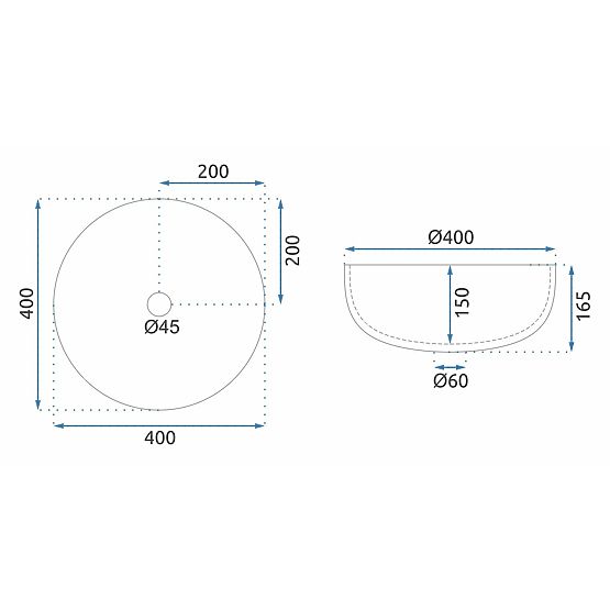 Nadčasové umyvadlo Rea Sue Transparent