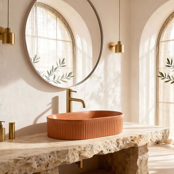 Nadčasové umyvadlo Rea Vanda Cinnamon Matt