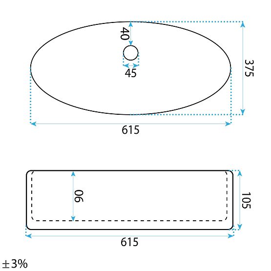 Nadstavný umyvadlo Rea ADRIANA