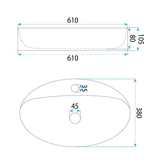 Nadstolní umyvadlo REA Nastazja 61