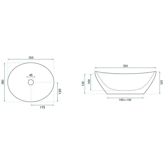 Nadstolní umyvadlo Rea Sofia Mini Grigio
