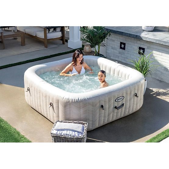 Nafukovací čtvercové SPA bazén s hydromasáží pro 4 osoby 175x71 cm prémiové příslušenství INTEX 2844