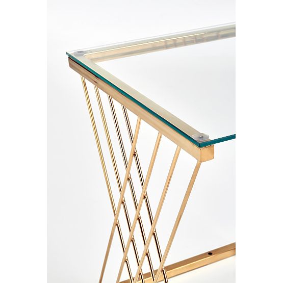 NANCY stolek zlatý / průhledný