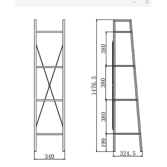NARVIK REG1 černý / dub sonoma 