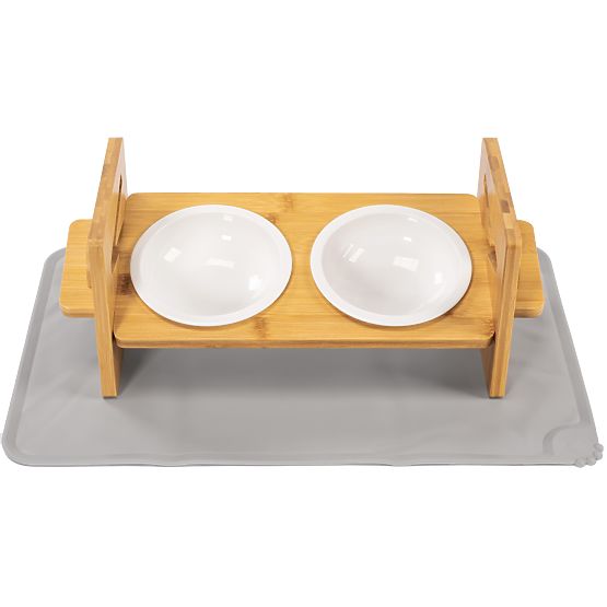 Nastavitelné Keramické Misky pro Psa nebo Kočku se Silikonovou Podložkou Sada PJ-082