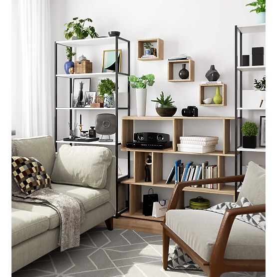 NÁSTĚNNÁ POLICE K 25x25cm SADA 3ks DUB SONOMA