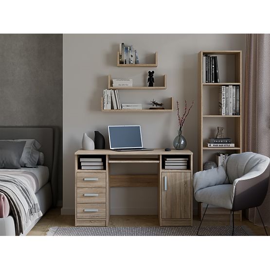 Nástěnná závěsná police MOBI 3P DUB SONOMA