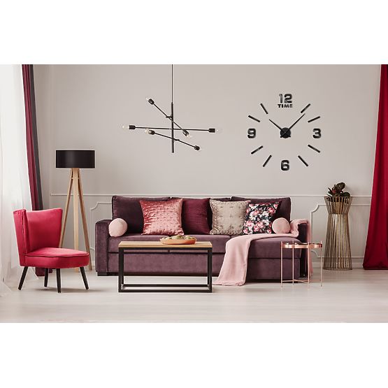 Nástěnné hodiny Diy BAST 3D černé