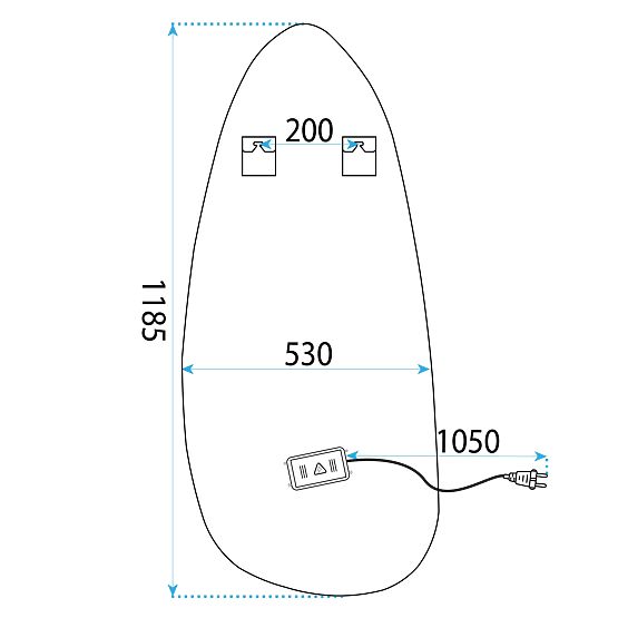 NÁSTĚNNÉ LED ZRCADLO 120x55cm YH-3359