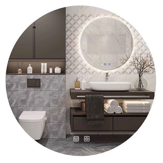 NÁSTĚNNÉ LED ZRCADLO 50cm HZJ050