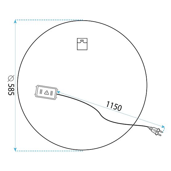 NÁSTĚNNÉ LED ZRCADLO 60cm BAS