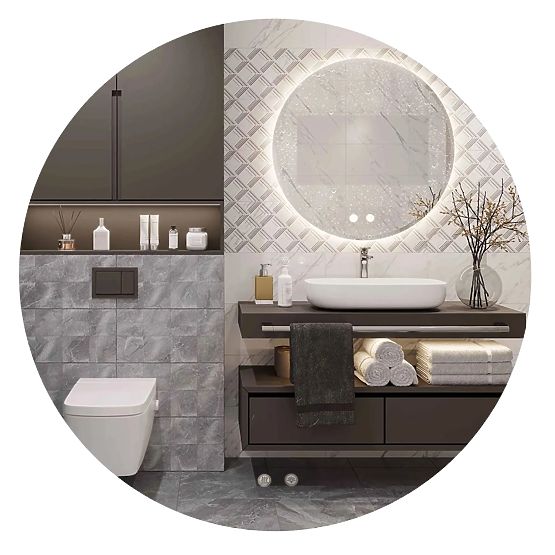 NÁSTĚNNÉ LED ZRCADLO 80cm HZJ080