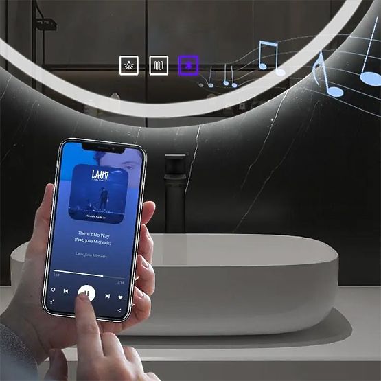 NÁSTĚNNÉ LED ZRCADLO S BLUETOOTH FUNKCÍ 70x100cm FOG