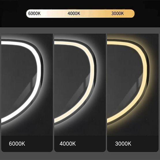 NÁSTĚNNÉ LED ZRCADLO S BLUETOOTH FUNKCÍ 70x100cm FOG