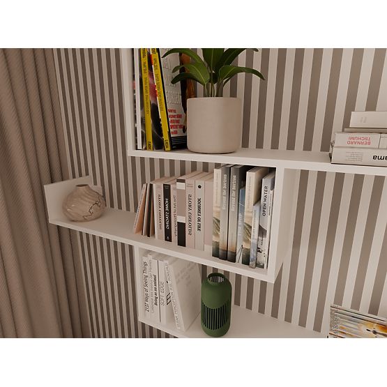 Nástěnné Police KOBI Do Obývacího Pokoje BÍLÁ