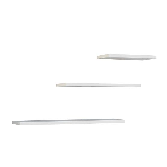 Nástěnné police TOBI 3P BÍLÁ