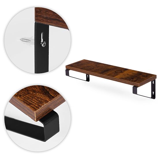 Nástěnný květinový stojan 3 závěsné police na květiny dekorace loft ModernHome