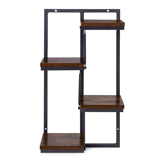 Nástěnný květinový stojan police na květiny dekorace 4 úrovně loft ModernHome