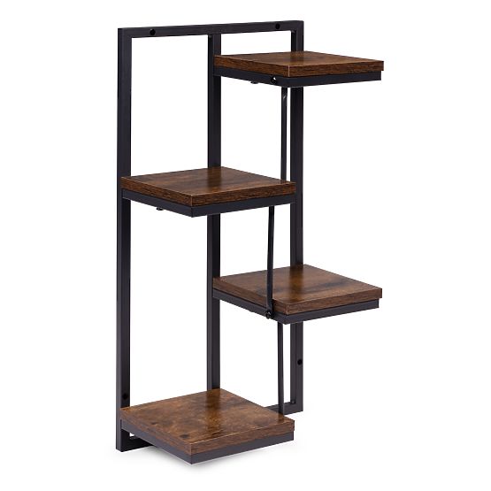 Nástěnný květinový stojan police na květiny dekorace 4 úrovně loft ModernHome