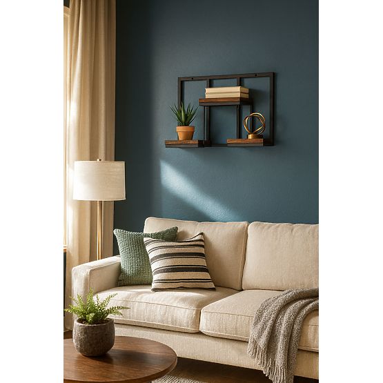 Nástěnný květinový stojan závěsná police na květiny dekorace 3 úrovně loft ModernHome