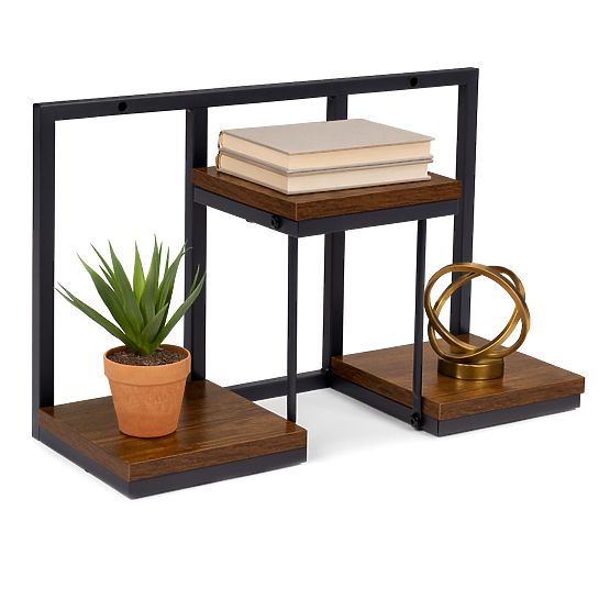 Nástěnný květinový stojan závěsná police na květiny dekorace 3 úrovně loft ModernHome