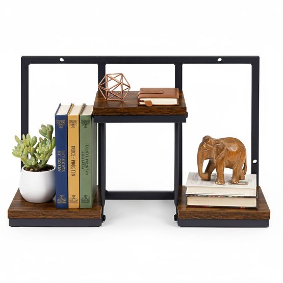 Nástěnný květinový stojan závěsná police na květiny dekorace 3 úrovně loft ModernHome