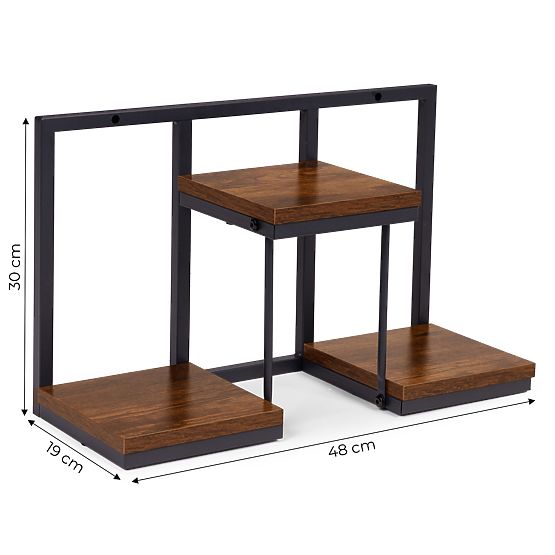 Nástěnný květinový stojan závěsná police na květiny dekorace 3 úrovně loft ModernHome