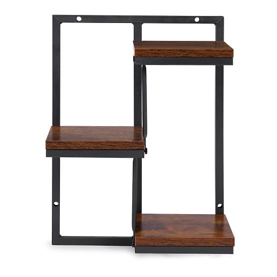 Nástěnný květinový stojan závěsná police na květiny dekorace 3 úrovně loft ModernHome