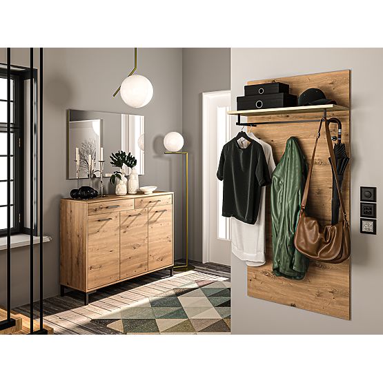 Nástěnný věšák Nevio - dub artisan