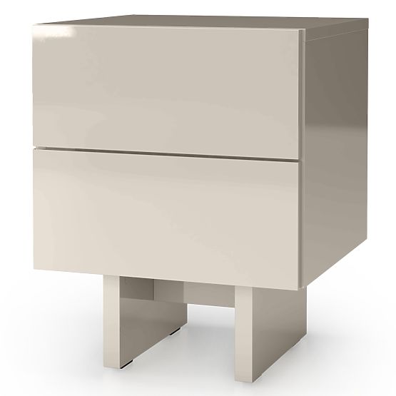 Noční stolek Glim, kašmírový, lesklý