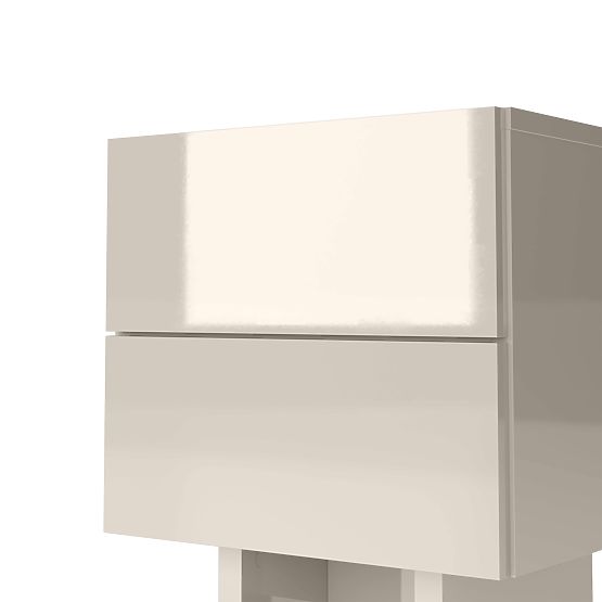 Noční stolek Glim, kašmírový, lesklý