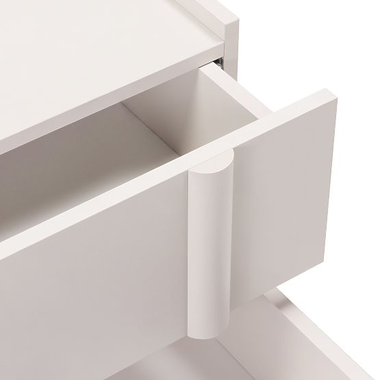 Noční stolek Moss kašmírový, zaoblený