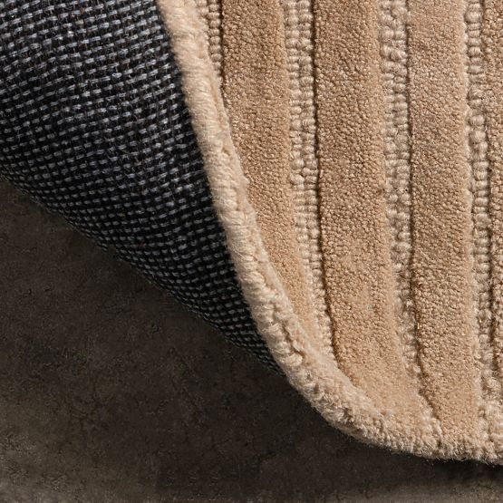 Obdélníkový koberec Isla, oblouky, tuftovaný, vlněný, tmavě béžový, Velikost koberců: 190x290