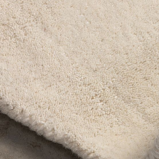 Obdélníkový koberec Sable, vlnitý, vlněný, krémový, Velikost koberce: 190x290