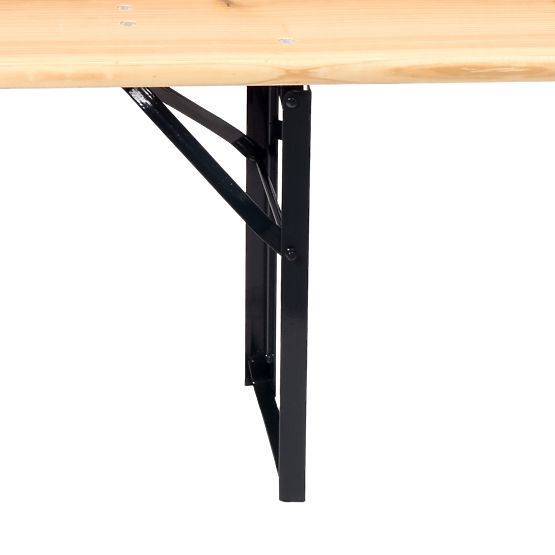 Ocelovo-dřevěná sada LAGER: stůl + 2 lavice 220 cm