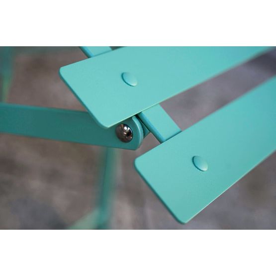 Ocelový Balkonový Nábytek (2 x skládací židle + stůl) SEMPLICI Mátový