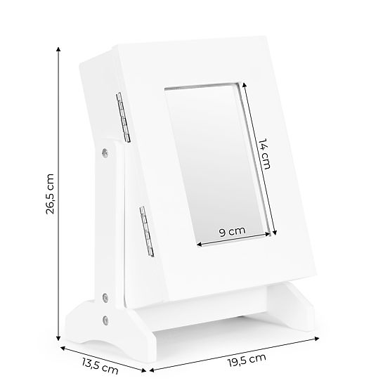 Organizér krabička šperkovnice na šperky se zrcadlem ModernHome