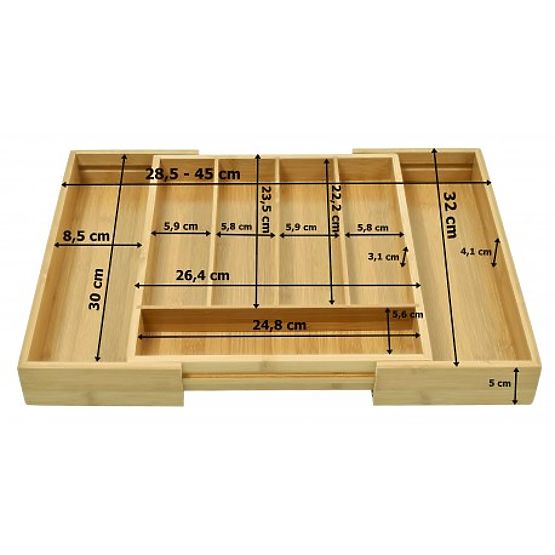 Organizér na příbory bambusová vložka Juan