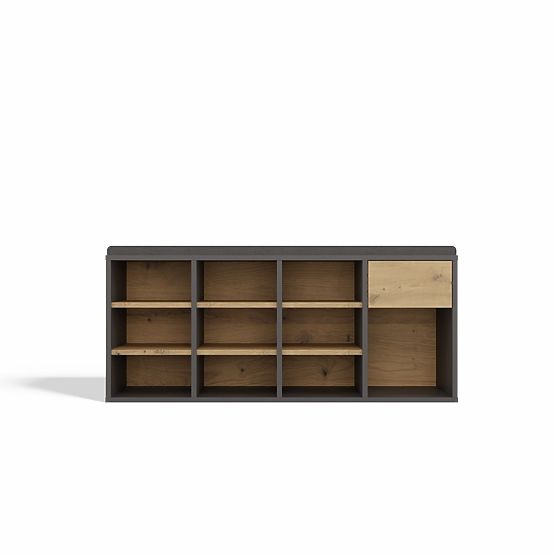 Otevřená botníková skříňka TALLIN ANTRACIT DUB ARTISAN do předsíně