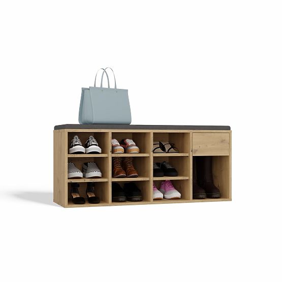 Otevřená botníková skříňka TALLIN DUB ARTISAN do předsíně