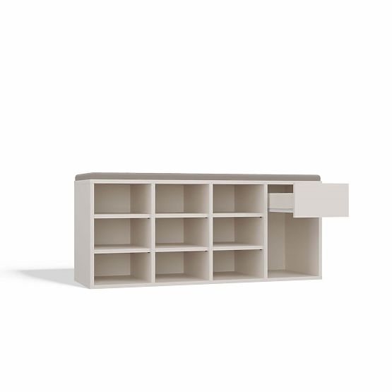 Otevřená Botníková Skříňka TALLIN KAŠMÍR BÉŽOVÁ Do Předsíně