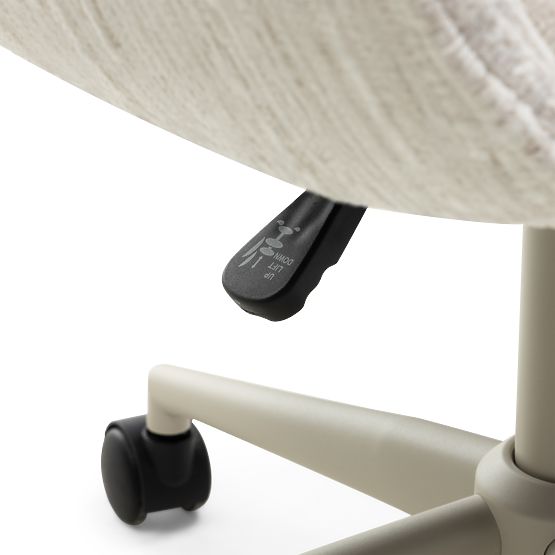 Otočná židle Almeria, krémová/béžové nohy