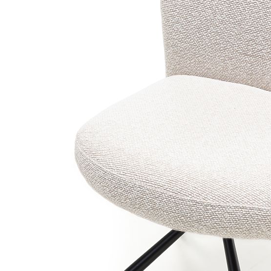 Otočná židle Belize světle béžová, oblé tvary