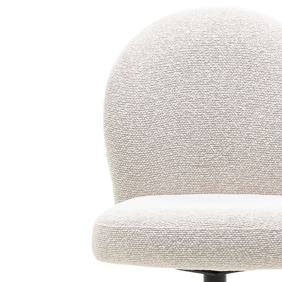 Otočná židle Belize světle béžová, oblé tvary