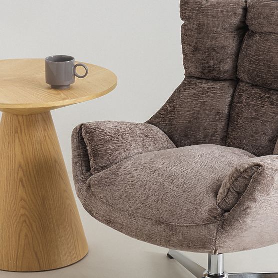 Otočná židle Bolzano, hnědošedá/chromované nohy