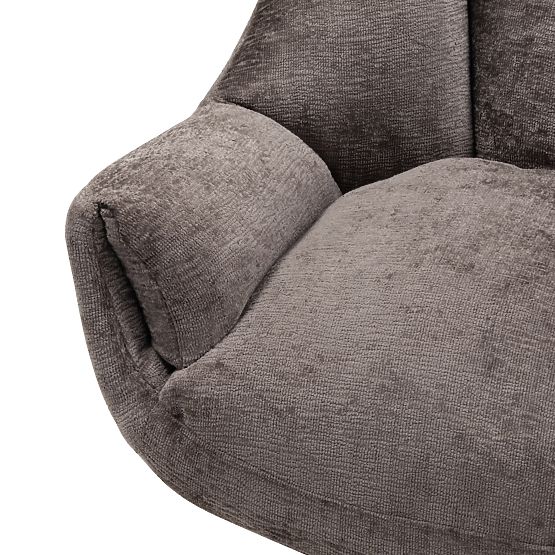 Otočná židle Bolzano, hnědošedá/chromované nohy